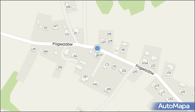 Pogwizdów, Pogwizdów, 97, mapa Pogwizdów