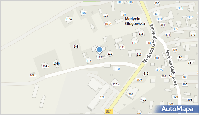 Pogwizdów, Pogwizdów, 114, mapa Pogwizdów