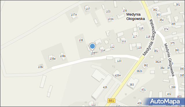 Pogwizdów, Pogwizdów, 115, mapa Pogwizdów