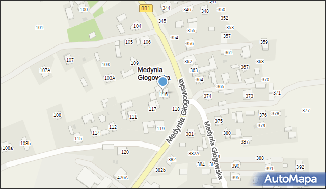 Pogwizdów, Pogwizdów, 116, mapa Pogwizdów