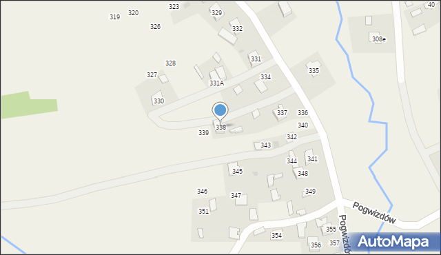 Pogwizdów, Pogwizdów, 338, mapa Pogwizdów