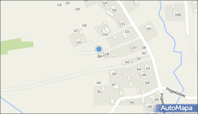 Pogwizdów, Pogwizdów, 339, mapa Pogwizdów