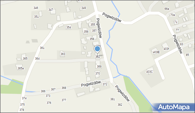 Pogwizdów, Pogwizdów, 362, mapa Pogwizdów