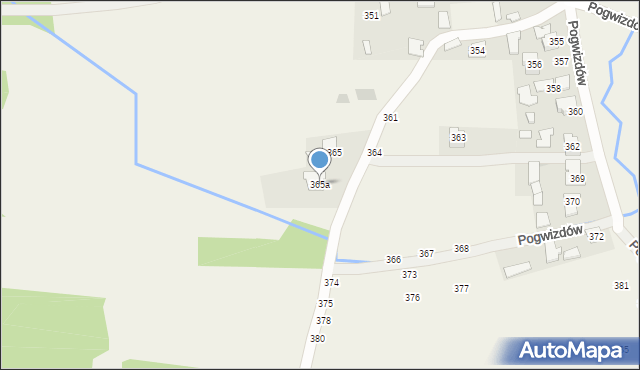 Pogwizdów, Pogwizdów, 365a, mapa Pogwizdów