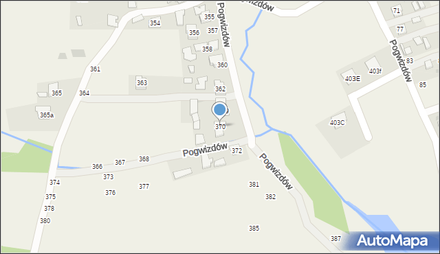 Pogwizdów, Pogwizdów, 370, mapa Pogwizdów