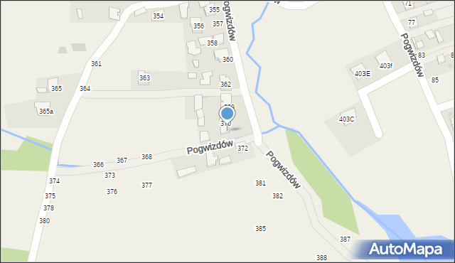 Pogwizdów, Pogwizdów, 371, mapa Pogwizdów