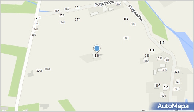 Pogwizdów, Pogwizdów, 386, mapa Pogwizdów