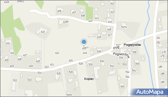 Pogwizdów, Pogwizdów, 415, mapa Pogwizdów