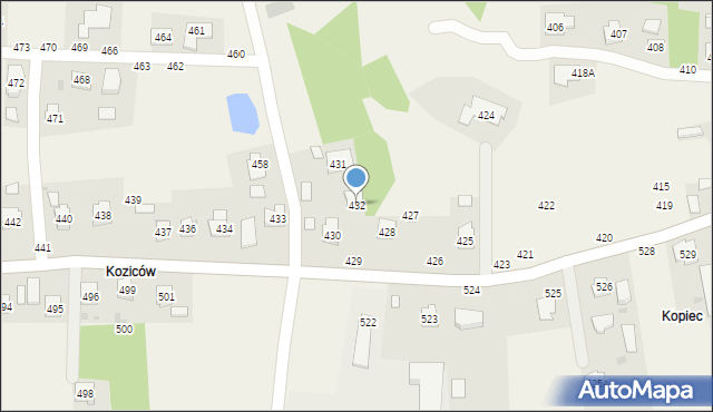 Pogwizdów, Pogwizdów, 432, mapa Pogwizdów