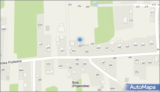 Pogwizdów, Pogwizdów, 451, mapa Pogwizdów