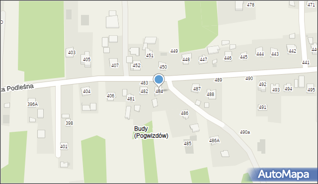 Pogwizdów, Pogwizdów, 484, mapa Pogwizdów