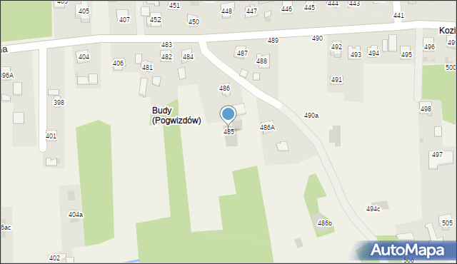 Pogwizdów, Pogwizdów, 485, mapa Pogwizdów