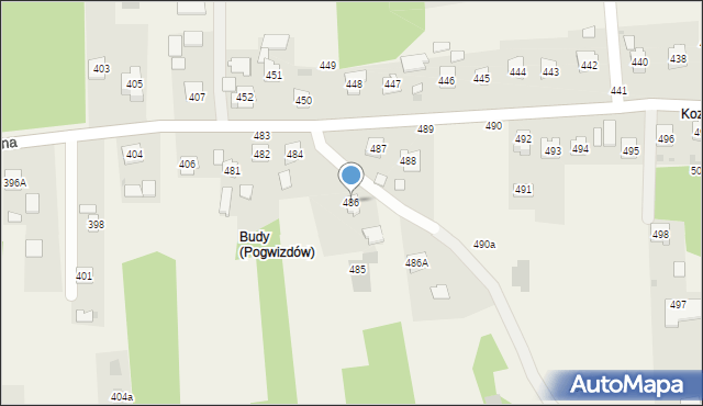 Pogwizdów, Pogwizdów, 486, mapa Pogwizdów