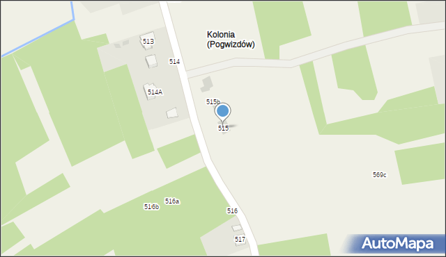 Pogwizdów, Pogwizdów, 515, mapa Pogwizdów