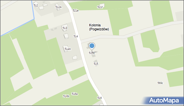 Pogwizdów, Pogwizdów, 515b, mapa Pogwizdów