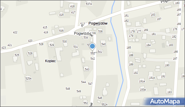 Pogwizdów, Pogwizdów, 532, mapa Pogwizdów