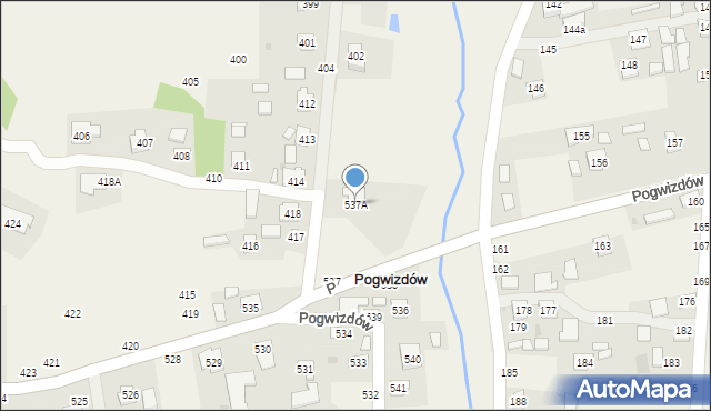 Pogwizdów, Pogwizdów, 537A, mapa Pogwizdów