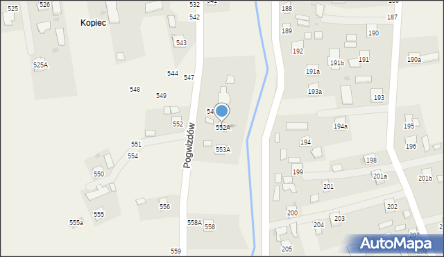 Pogwizdów, Pogwizdów, 553, mapa Pogwizdów