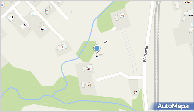 Pogwizdów, Północna, 43, mapa Pogwizdów