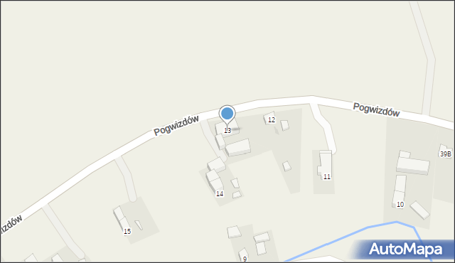 Pogwizdów, Pogwizdów, 13, mapa Pogwizdów