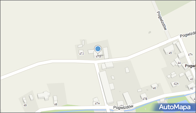 Pogwizdów, Pogwizdów, 47G, mapa Pogwizdów