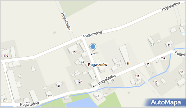 Pogwizdów, Pogwizdów, 47h, mapa Pogwizdów