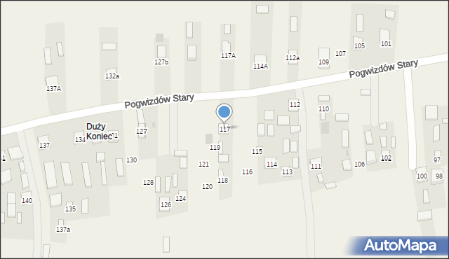 Pogwizdów Stary, Pogwizdów Stary, 117, mapa Pogwizdów Stary