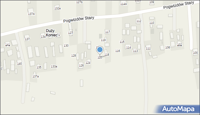Pogwizdów Stary, Pogwizdów Stary, 120, mapa Pogwizdów Stary