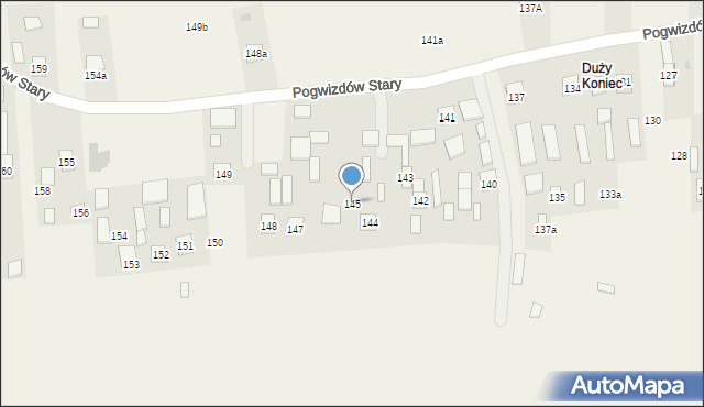 Pogwizdów Stary, Pogwizdów Stary, 145, mapa Pogwizdów Stary