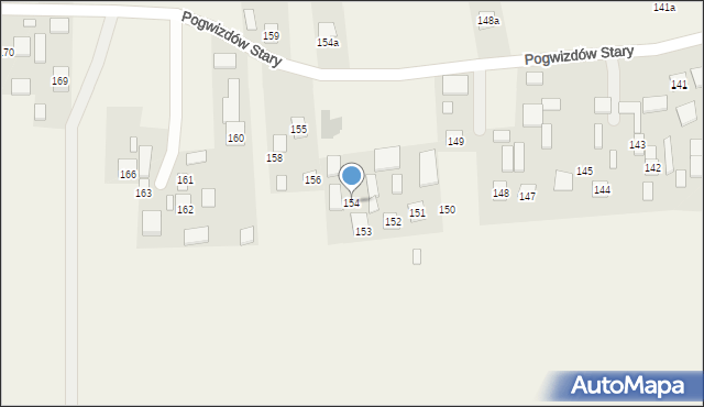 Pogwizdów Stary, Pogwizdów Stary, 154, mapa Pogwizdów Stary