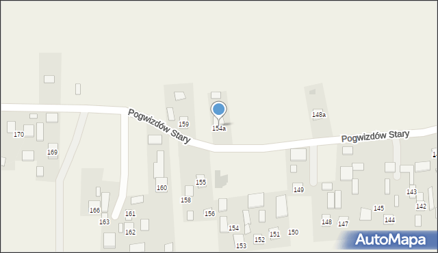 Pogwizdów Stary, Pogwizdów Stary, 154a, mapa Pogwizdów Stary