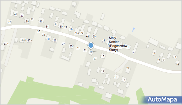 Pogwizdów Stary, Pogwizdów Stary, 19, mapa Pogwizdów Stary