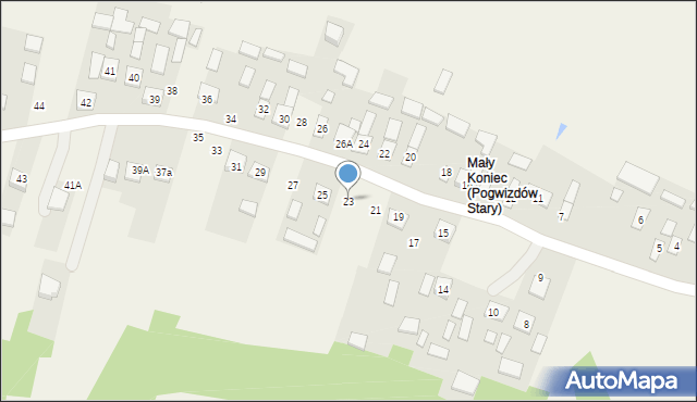 Pogwizdów Stary, Pogwizdów Stary, 23, mapa Pogwizdów Stary