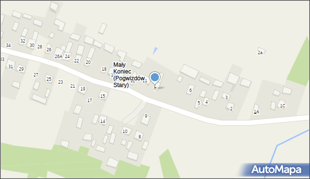 Pogwizdów Stary, Pogwizdów Stary, 7, mapa Pogwizdów Stary