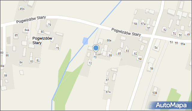 Pogwizdów Stary, Pogwizdów Stary, 71, mapa Pogwizdów Stary