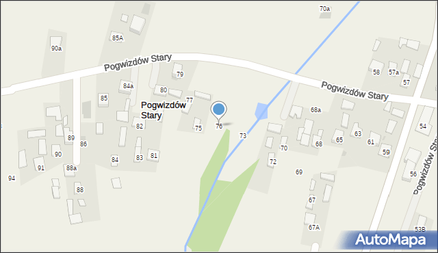 Pogwizdów Stary, Pogwizdów Stary, 76, mapa Pogwizdów Stary