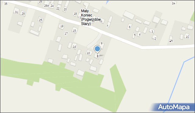 Pogwizdów Stary, Pogwizdów Stary, 8, mapa Pogwizdów Stary