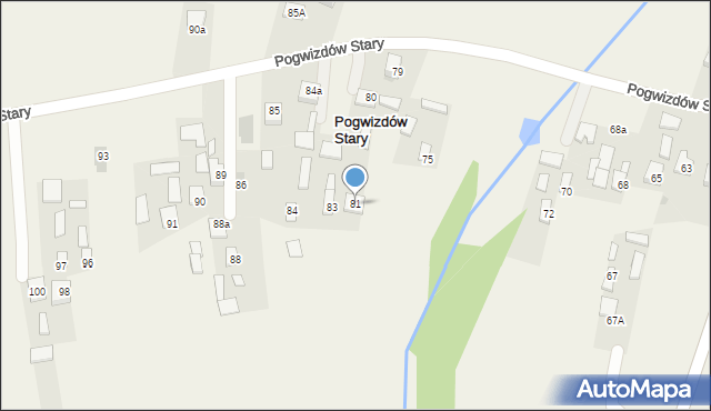 Pogwizdów Stary, Pogwizdów Stary, 81, mapa Pogwizdów Stary