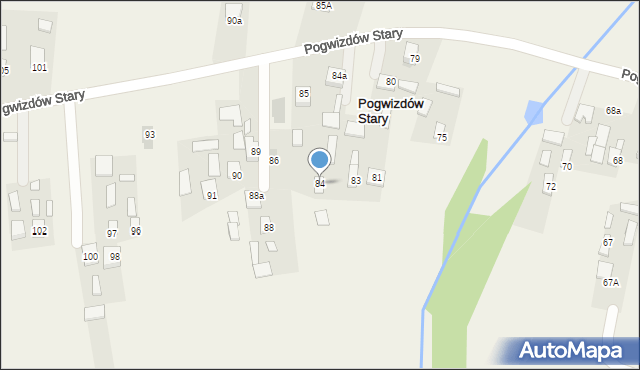 Pogwizdów Stary, Pogwizdów Stary, 84, mapa Pogwizdów Stary