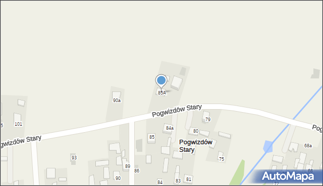 Pogwizdów Stary, Pogwizdów Stary, 85A, mapa Pogwizdów Stary