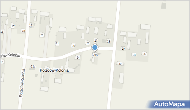 Poizdów-Kolonia, Poizdów-Kolonia, 26A, mapa Poizdów-Kolonia