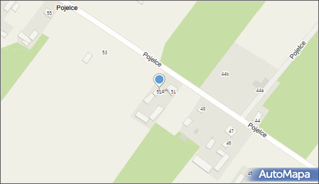 Pojelce, Pojelce, 51A, mapa Pojelce