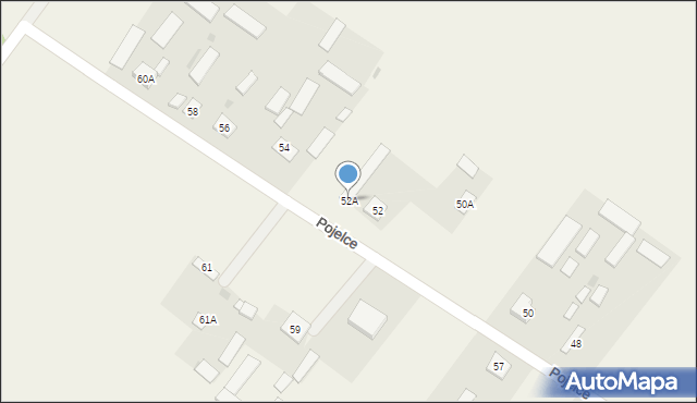 Pojelce, Pojelce, 52A, mapa Pojelce