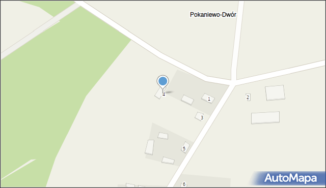 Pokaniewo, Pokaniewo, 4, mapa Pokaniewo