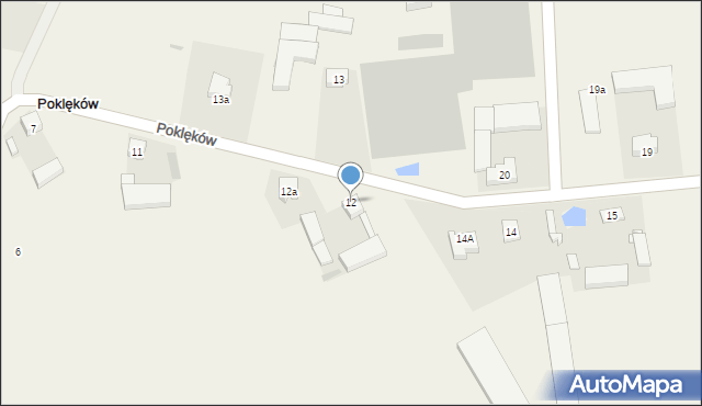 Poklęków, Poklęków, 12, mapa Poklęków