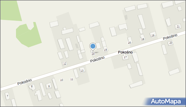 Pokośno, Pokośno, 14, mapa Pokośno