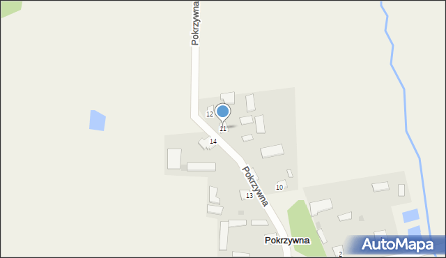 Pokrzywna, Pokrzywna, 11, mapa Pokrzywna