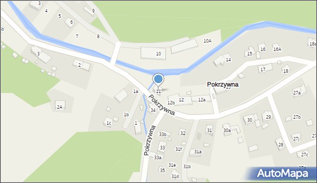 Pokrzywna, Pokrzywna, 11, mapa Pokrzywna