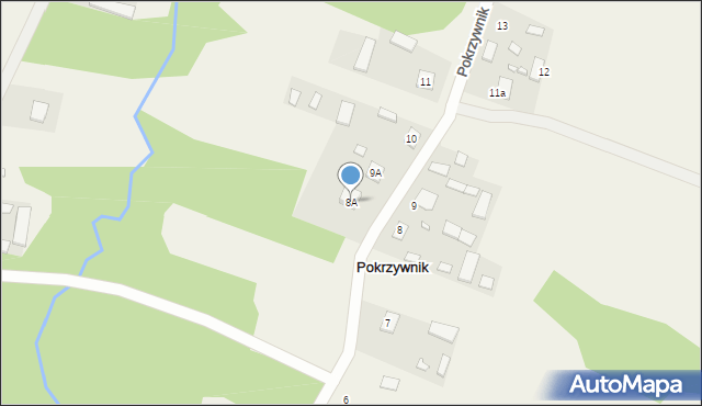 Pokrzywnik, Pokrzywnik, 8A, mapa Pokrzywnik