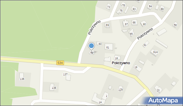 Pokrzywno, Pokrzywno, 59, mapa Pokrzywno